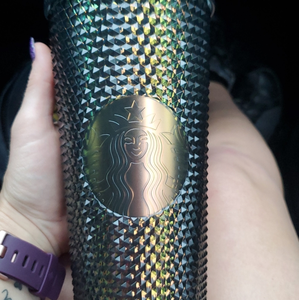 Venti Starbucks Black Unicorn Studded